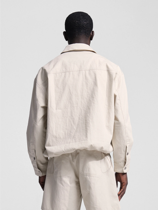 Ripstop Text Logo Jacket - Off White