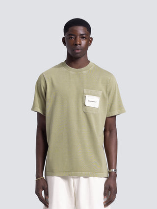 Chest Pocket T-Shirt - Washed Olive Green