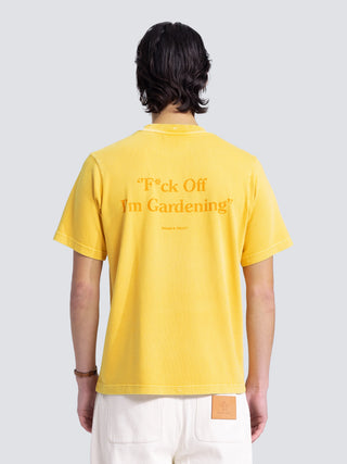 “F*ck Off I'm Gardening” T-Shirt Distressed - Washed Dried Orange