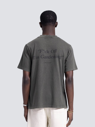 “F*ck Off I'm Gardening” T-Shirt Distressed - Washed Charcoal