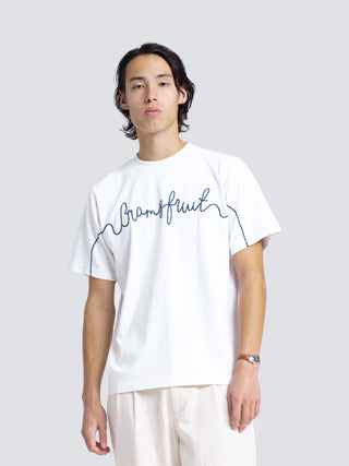 Garden Hose Chain Stitch T-Shirt - White