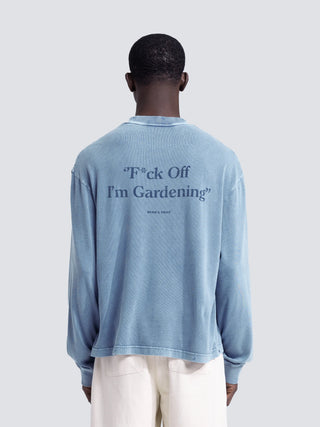 "F*ck Off I'm Gardening” Longsleeve Distressed - Washed Navy