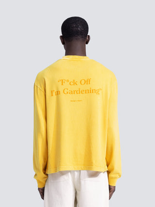 "F*ck Off I'm Gardening” Longsleeve Distressed - Washed Dried Orange