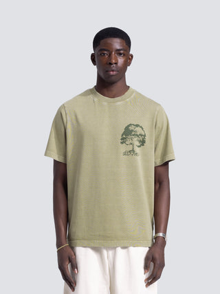 Roots T-Shirt - Washed Olive Green