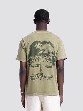 Roots T-Shirt - Washed Olive Green
