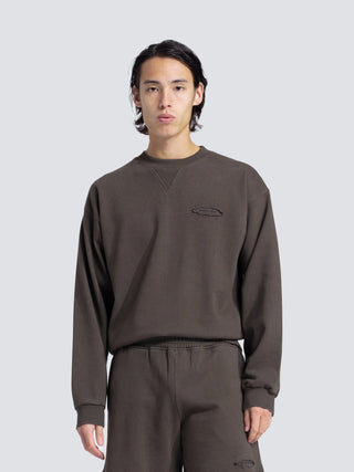 Cut & Sew “F*ck Off I'm Gardening” Crewneck - Washed Charcoal