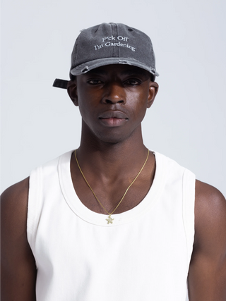F*ck Off I'm Gardening Cap Distressed - Washed Charcoal