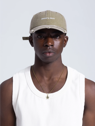 Logo Cap Distressed - Washed Olive Green