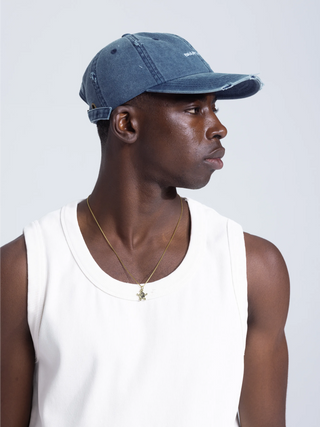 Logo Cap Distressed - Washed Navy
