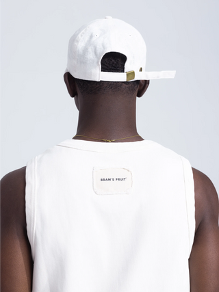Linen Hose Cap - White