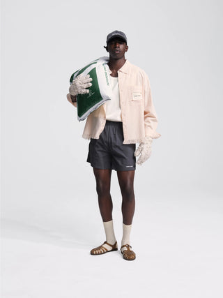 Distressed Farmer's Shirt Longsleeve - Orange