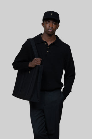 Canvas Shopper Bag - Black