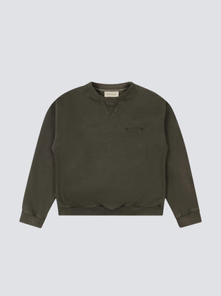 Cut & Sew “F*ck Off I'm Gardening” Crewneck - Washed Charcoal Black