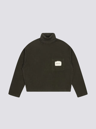 Turtle Neck Chest Pocket - Washed Charcoal
