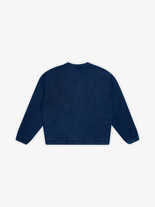 Chest Pocket Crewneck - Washed Navy