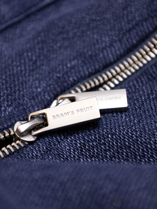 Chest Pocket Zipper Hoodie - Washed Navy