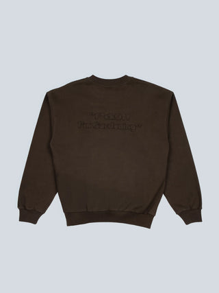 Cut & Sew “F*ck Off I'm Gardening” Crewneck - Washed Charcoal