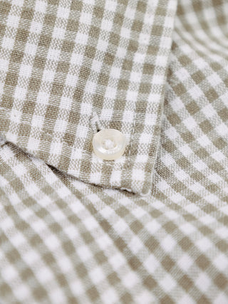 Distressed Farmer’s Shirt LS - Olive Green