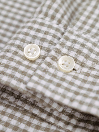 Distressed Farmer’s Shirt LS - Olive Green