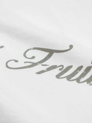 Distressed Script Logo T-shirt - Off-White