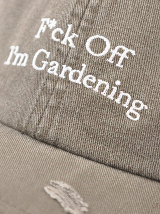 ''F*ck Off I’m Gardening'' Cap Distressed - Clay