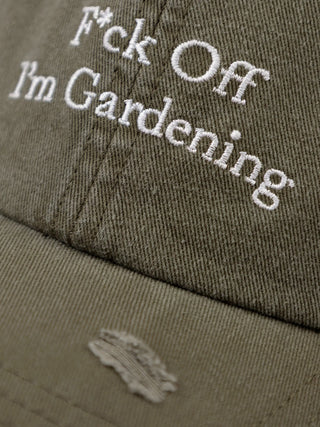 ''F*ck Off I’m Gardening'' Cap Distressed - Forrest Green