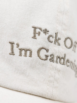''F*ck Off I’m Gardening'' Cap Distressed - White Sand