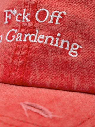 ''F*ck Off I’m Gardening'' Cap Distressed - Red