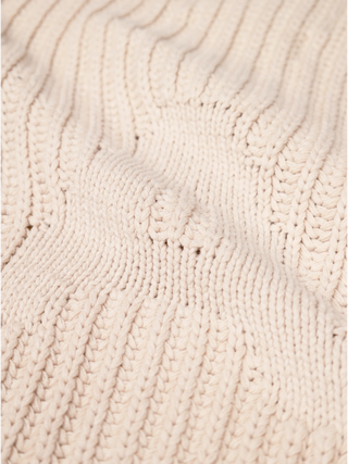 Fisherman Quarter Zip Knit - Beige