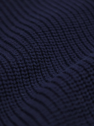 Beanie distressed Label - Navy