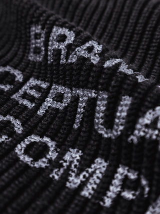 Stamp Knit - Charcoal Black