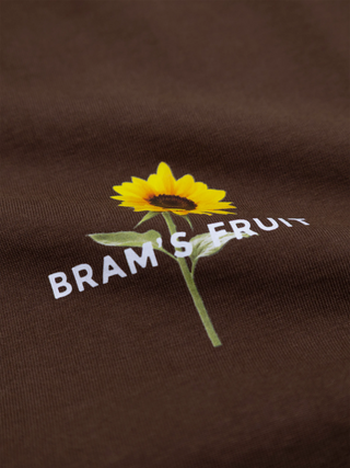 Sunflower Zipper Hoodie - Brown