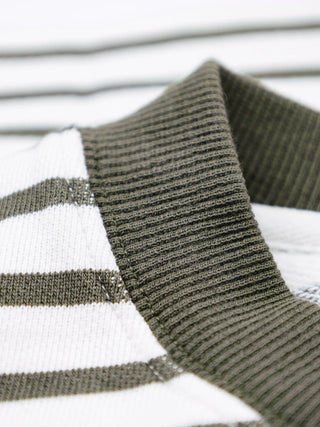 Varsity Striped Longsleeve - Olive Green