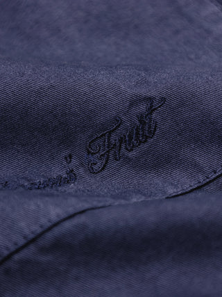 Dyed Script logo Shirt LS - Washed Midnight Blue