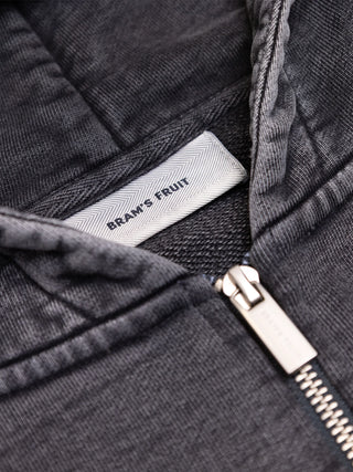 Distressed F*ck Off I'm Gardening Zipper Hoodie - Washed Black