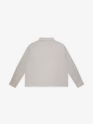 Distressed Farmer's Shirt Longsleeve - Olive Green