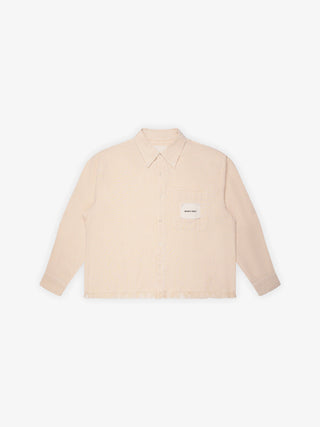Distressed Farmer's Shirt Longsleeve - Orange