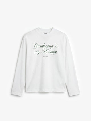 Distresssed Quote Longsleeve - White