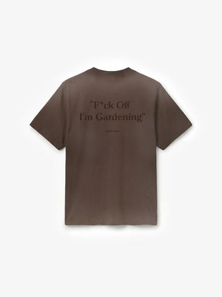Distressed “F*ck Off I’m Gardening” T-shirt - Brown