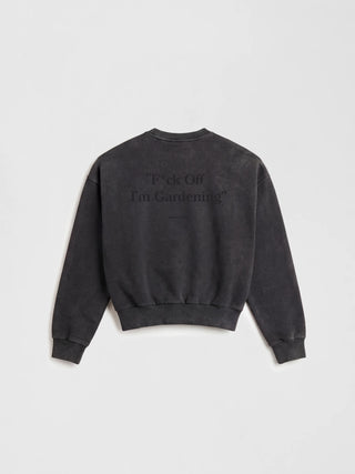 Distressed F*ck Off I'm Gardening Crewneck - Washed Black