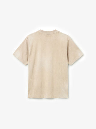 Distressed Script Logo T-shirt - Clay
