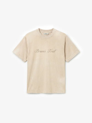 Distressed Script Logo T-shirt - Clay