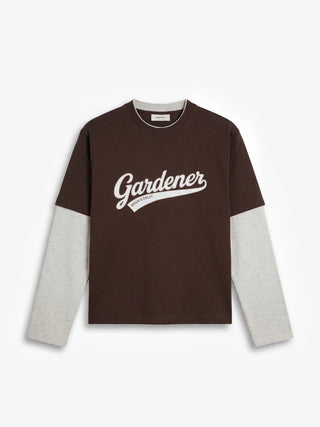 Double Layer T-shirt - Brown