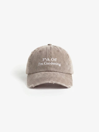 ''F*ck Off I’m Gardening'' Cap Distressed - Clay