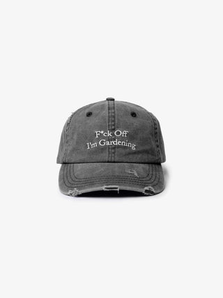F*ck Off I'm Gardening Cap Distressed - Washed Charcoal