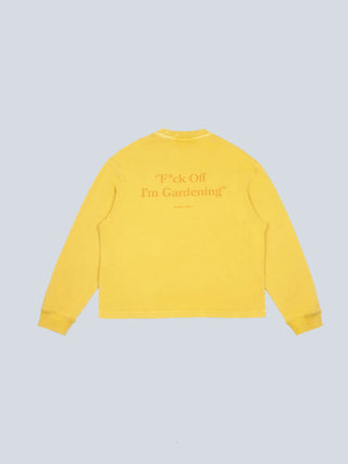 "F*ck Off I'm Gardening” Longsleeve Distressed - Washed Dried Orange