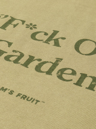 “F*ck Off I'm Gardening” Sleeveless T-Shirt Distressed - Olive Green