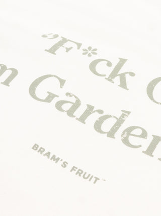 “F*ck Off I'm Gardening” Sleeveless T-Shirt Distressed - White