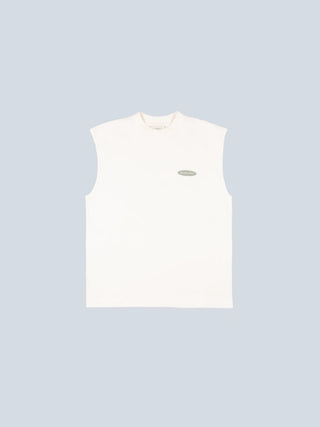 “F*ck Off I'm Gardening” Sleeveless T-Shirt Distressed - White