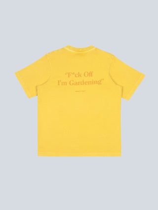 “F*ck Off I'm Gardening” T-Shirt Distressed - Washed Dried Orange